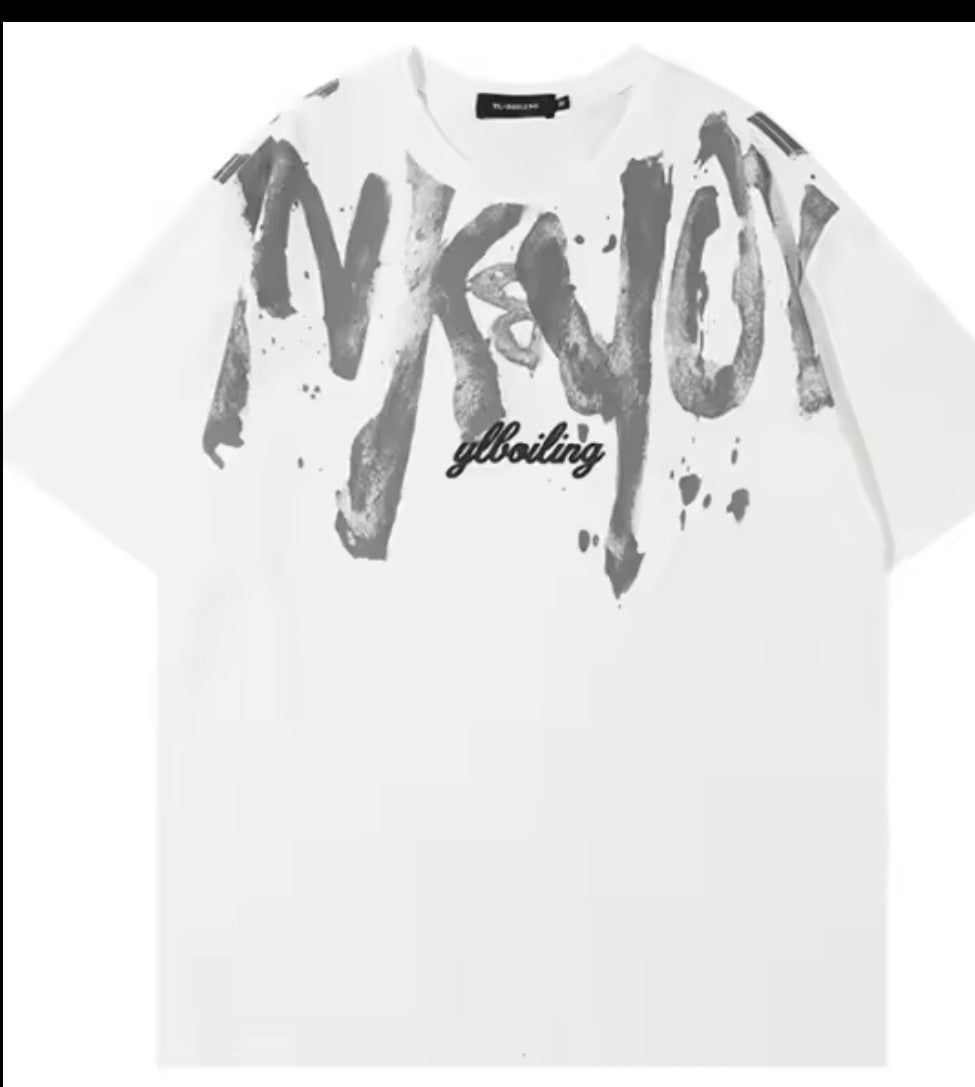 Urban Brushstroke Statement T-shirt-premium streetwear Art Tee